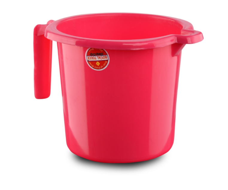 BPA-free plastic mugs with ergonomic easy-grip handles for bathware and kitchen use